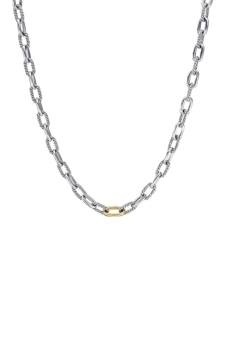 DY Madison® Chain Necklace in Sterling Silver with 18K Gold, 8.5mm, Main, color, SILVER/YELLOW GOLD