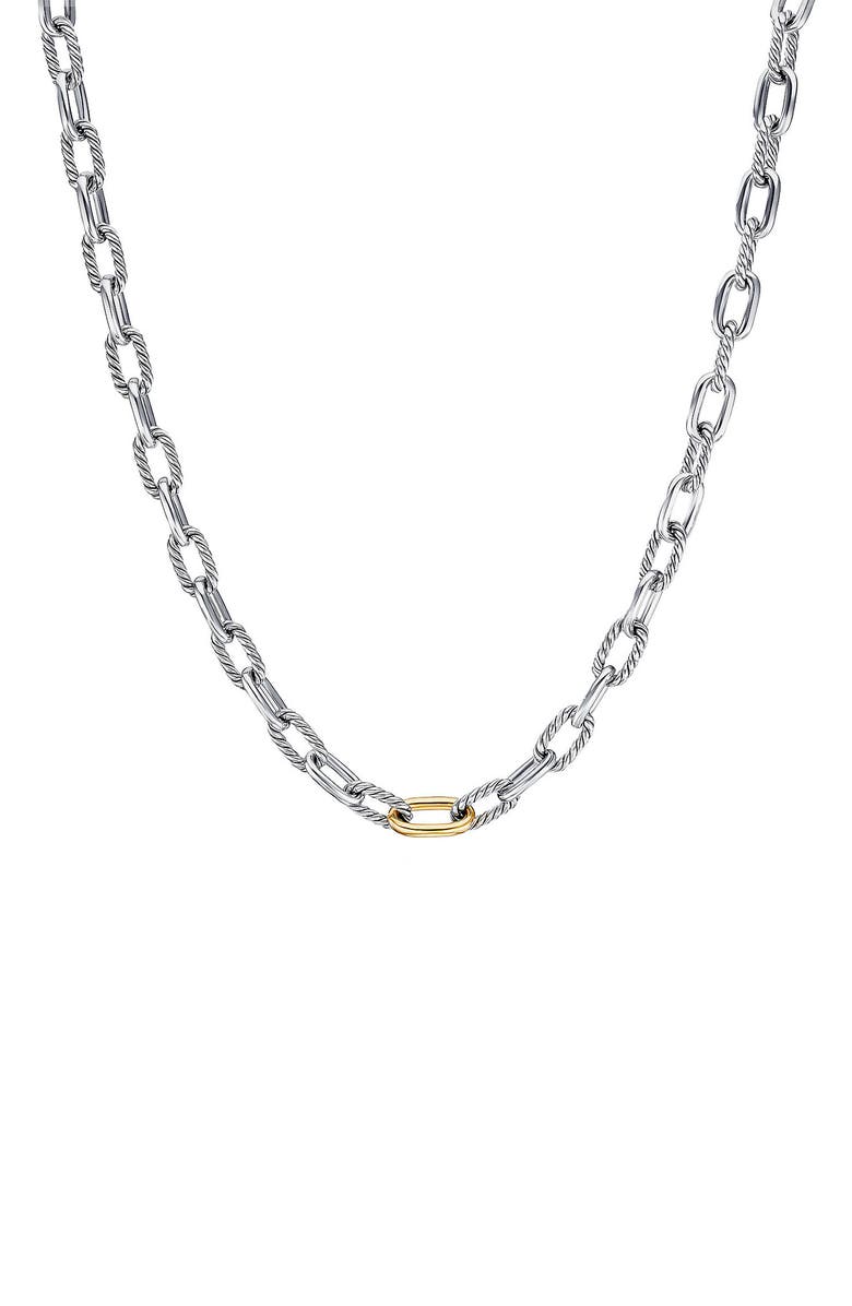David Yurman DY Madison<sup>®</sup> Chain Necklace in Sterling Silver with 18K Gold, 8.5mm, Main, color,