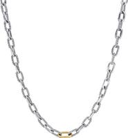 David Yurman DY Madison® Chain Necklace in Sterling Silver with 18K Gold, 8.5mm