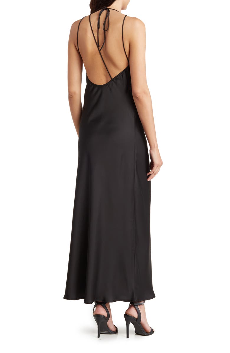 Know One Cares Satin Bias Cut Maxi Dress, Alternate, color,