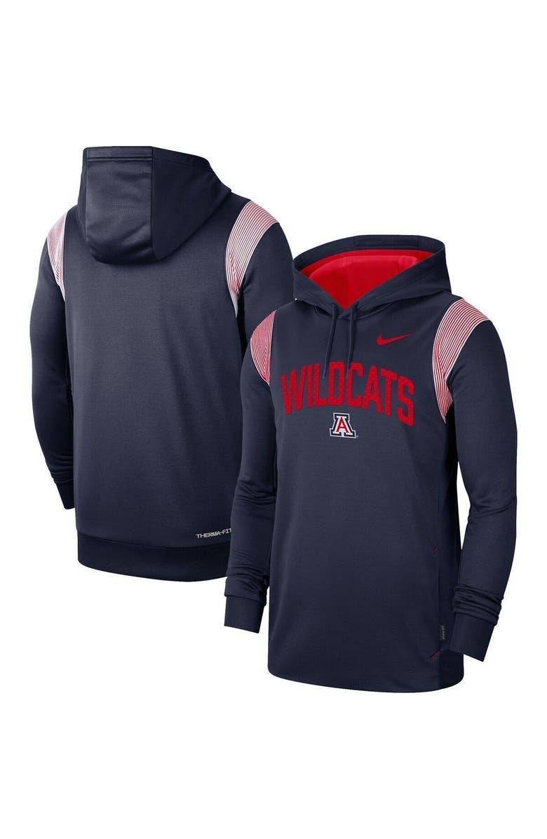Nike Men's Nike Navy Arizona Wildcats 2022 Game Day Sideline Performance Pullover Hoodie, Main, color, 