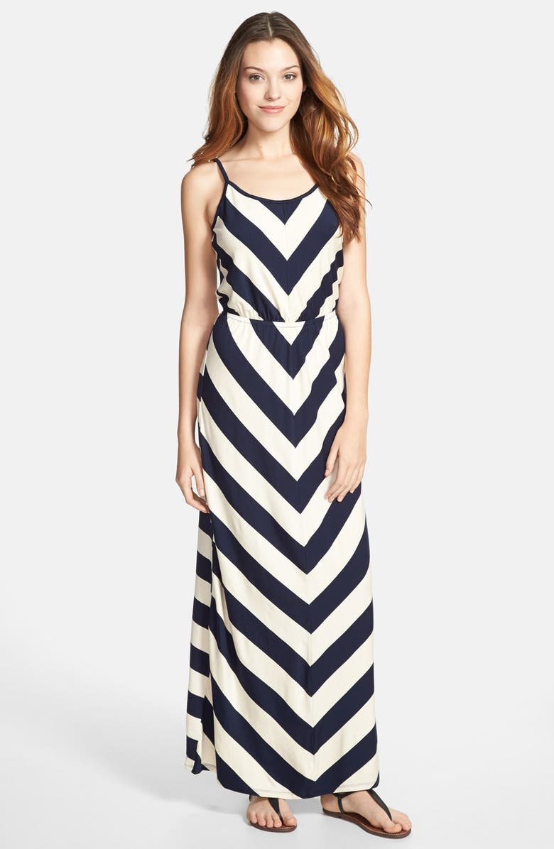 Olive & Oak Chevron Stripe Maxi Dress, Main, color,