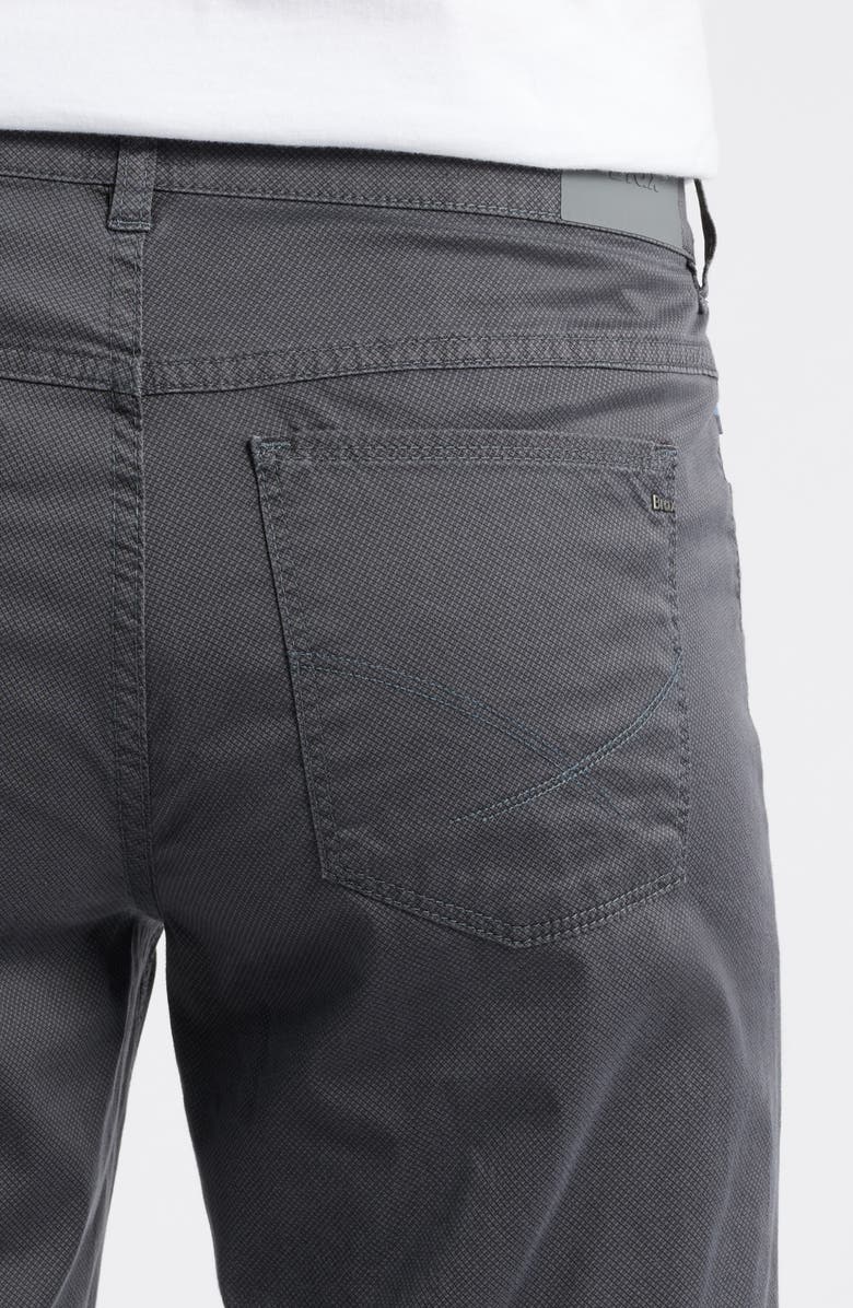 Brax Cooper Microprint Ultralight Regular Fit Straight Leg Pants, Alternate, color, Dark Grey