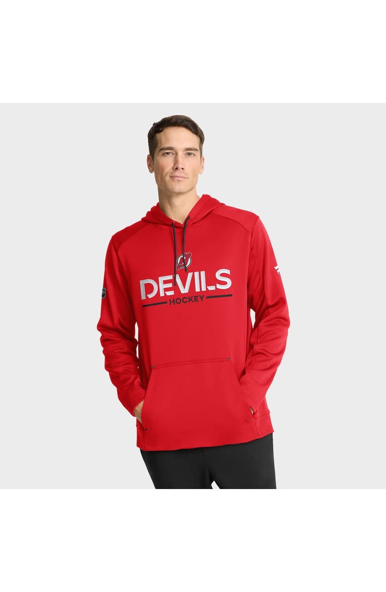 FANATICS Men's Fanatics Red New Jersey Devils Authentic Pro Rink Hoodie, Alternate, color, Red