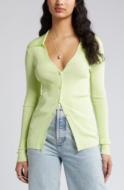 Collar Rib Cardigan