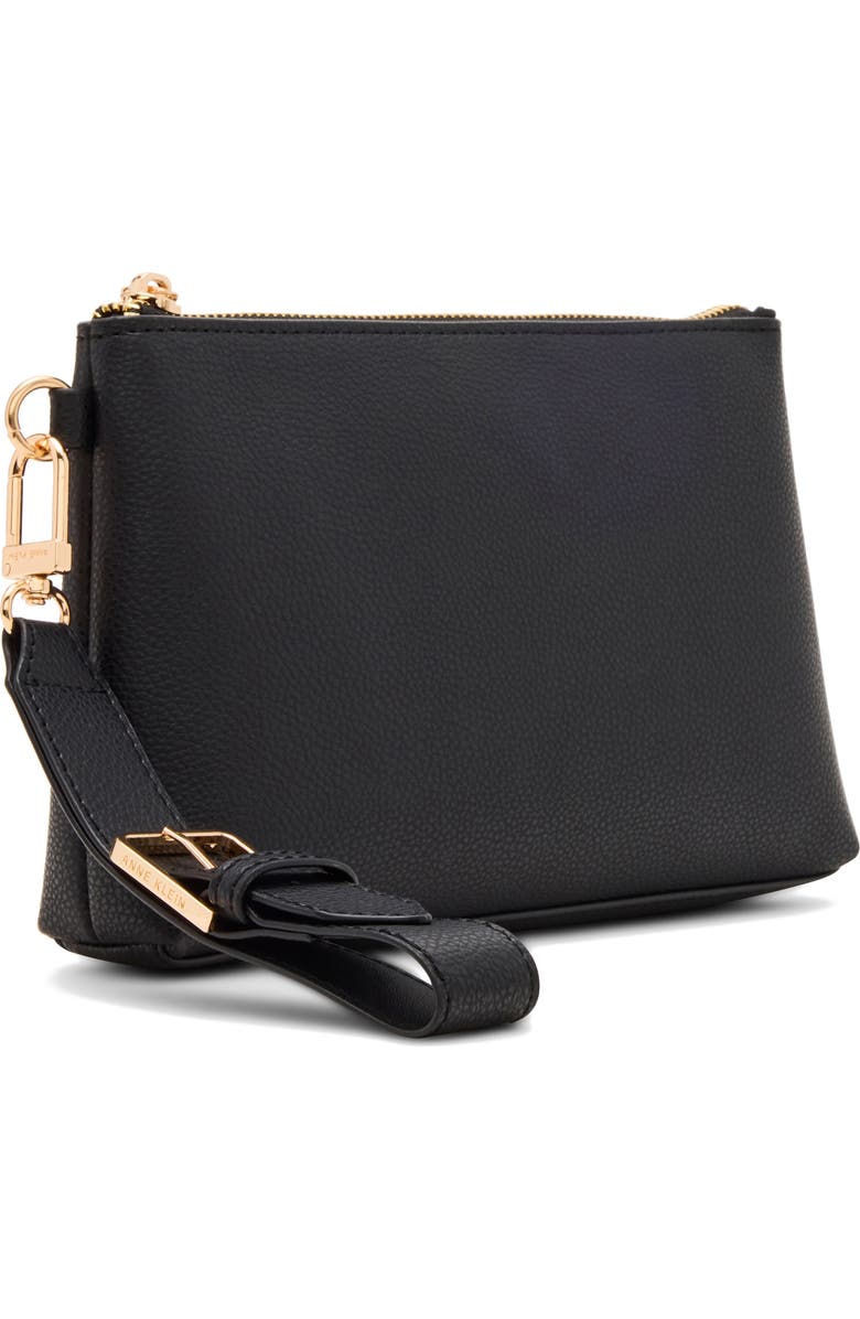 Anne Klein Large Wrist Pouch, Alternate, color, Black