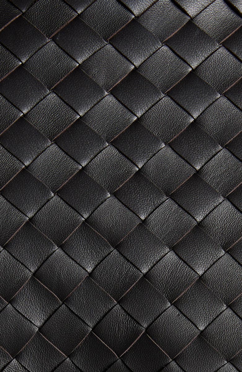 Bottega Veneta Intrecciato Oversize Leather Bomber Jacket, Alternate, color,