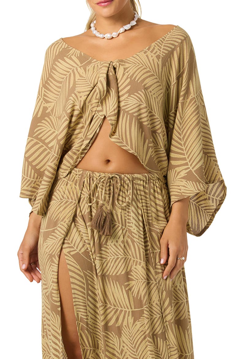 Anna Reversible Cover-Up Top, Main, color, DARK KHAKI