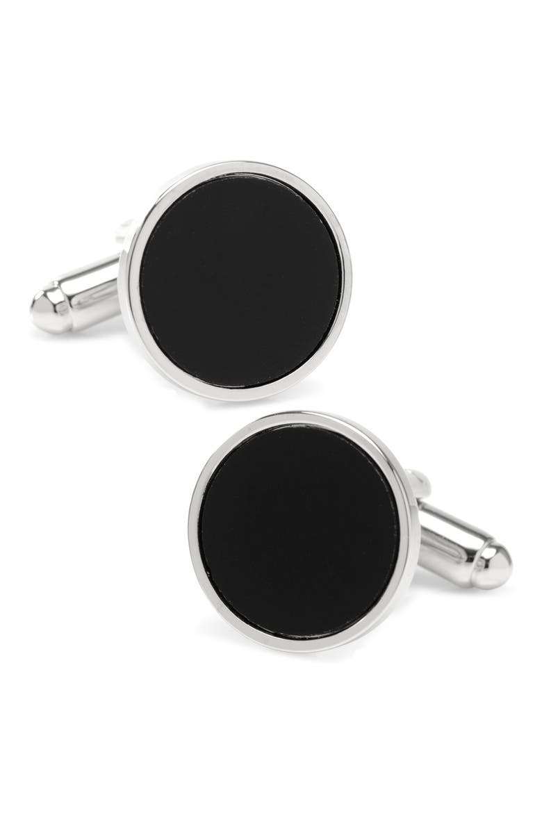 Onyx Cuff Links, Main, color, BLACK