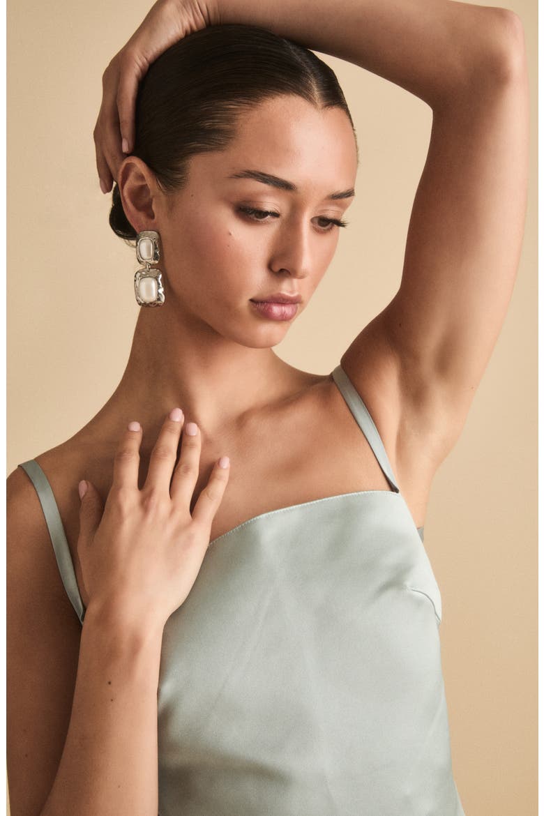 Martina Drop Earrings, Alternate, color, SILVER/ PEARL