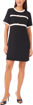 CeCe Bow Stripe Shift Dress