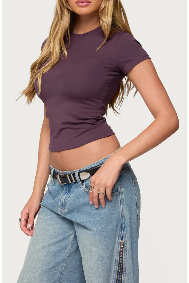 Tay Stretch Crop Top, Alternate, color, PURPLE