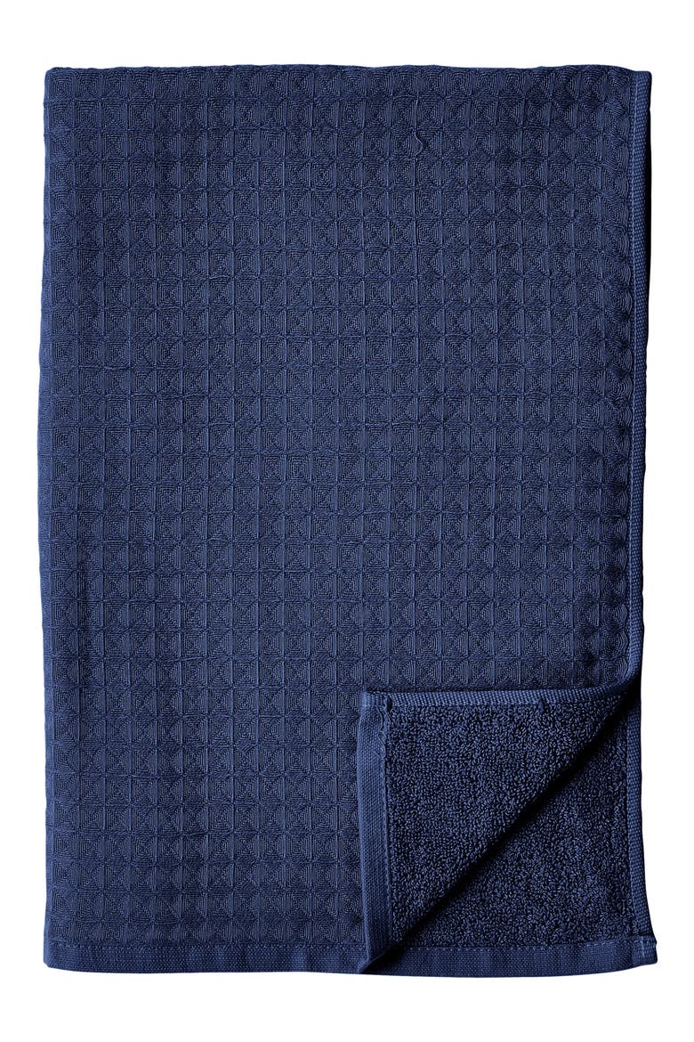 Waffle Twist 6-Piece Cotton Bath Towel, Alternate, color, INDIGO