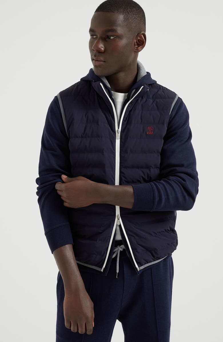 Brunello Cucinelli Nylon down vest, Alternate, color, 