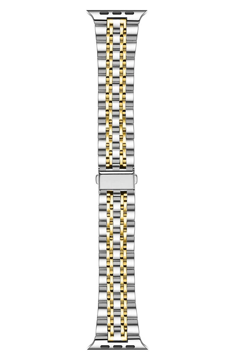 Posh Tech Rainey Two-Tone Gold/Silver Stainless Steel Apple Watch SE & Series 7/6/5/4/3/2/1 Band, Alternate, color, 