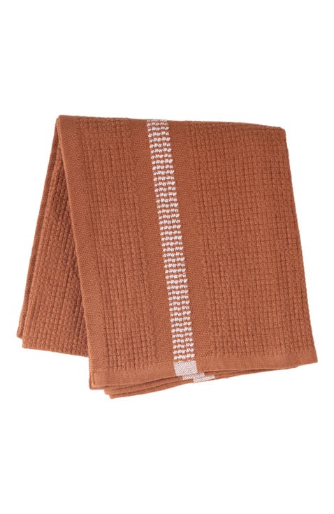 Organic Block Rib Hand Towel Set of 2