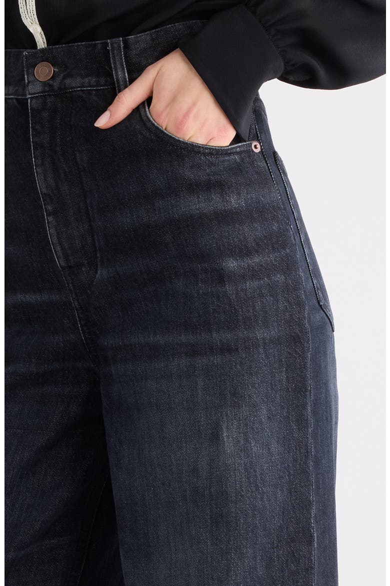 High Waist Wide Leg Jeans, Alternate, color, ONYX BLACK