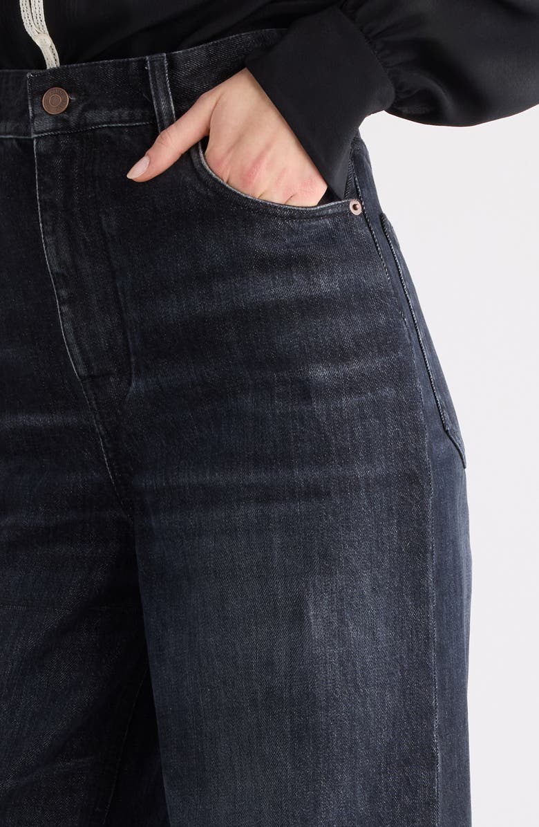 Chloé High Waist Wide Leg Jeans, Alternate, color, Onyx Black