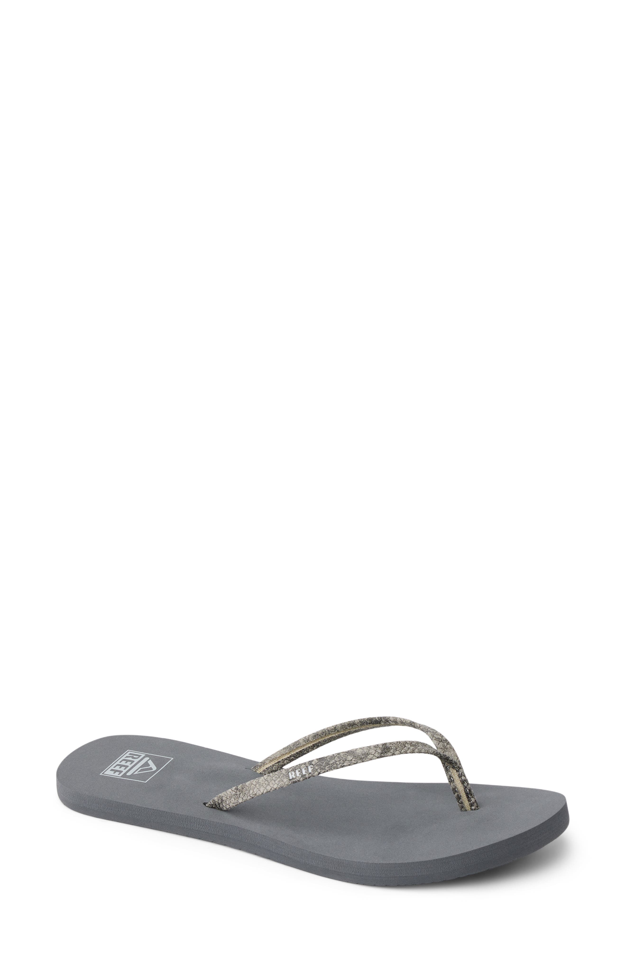 Reef Bliss Nights Flip Flop, Main, color, Grey Snake
