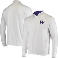 COLOSSEUM Men's Colosseum White Washington Huskies Tortugas Logo Quarter-Zip Jacket