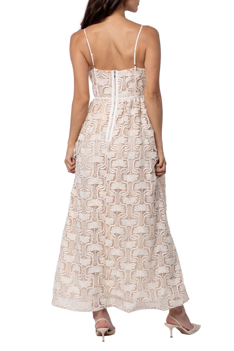 Amber Lace Midi Dress, Alternate, color, CREAM