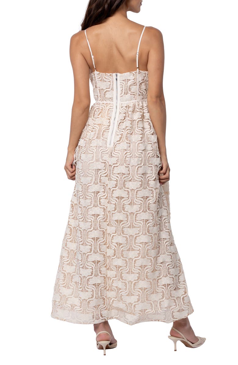 CIEBON Amber Lace Midi Dress, Alternate, color, Cream