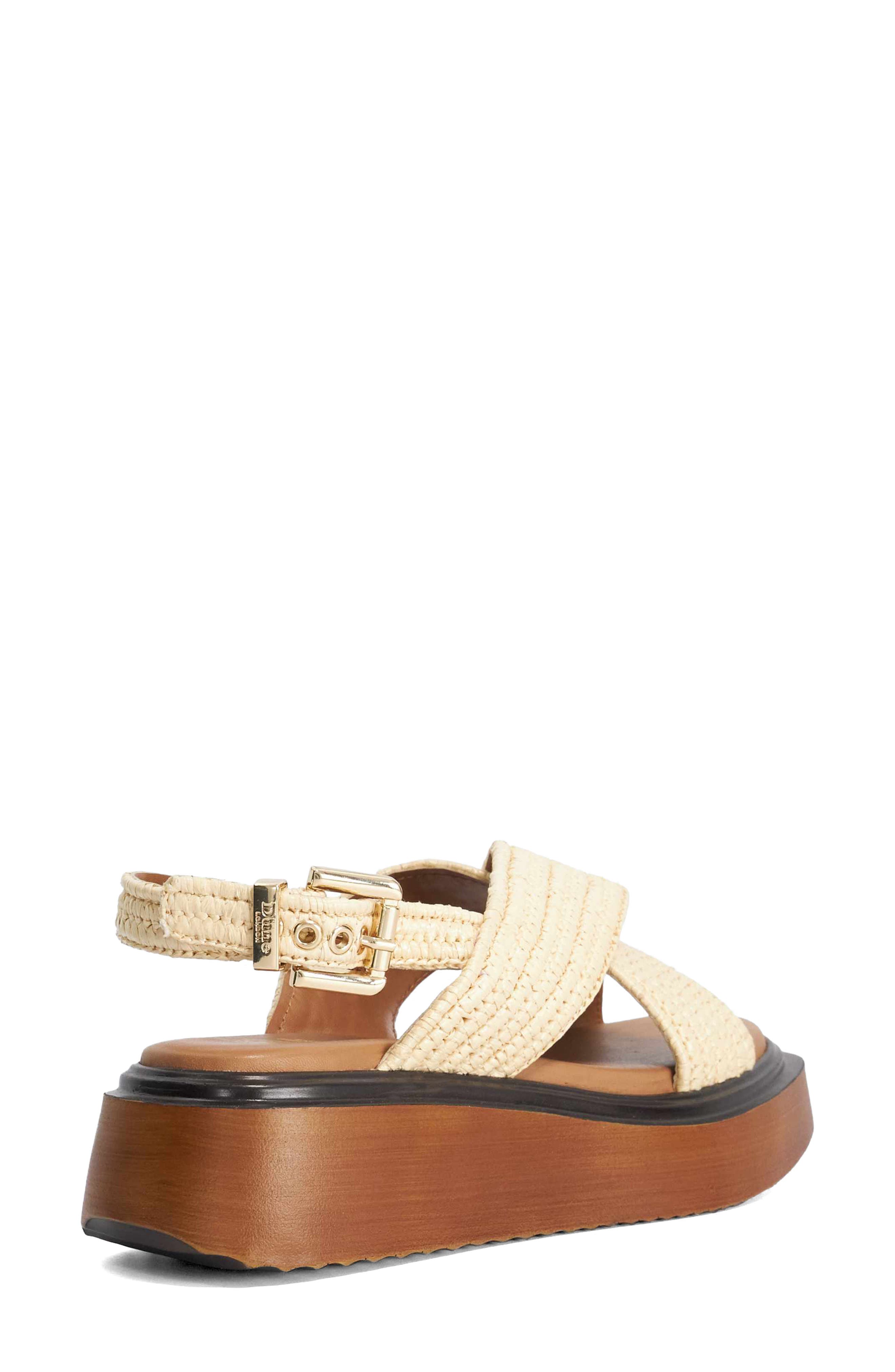 Dune London Lovess Platform Sandal, Alternate, color, Ecru