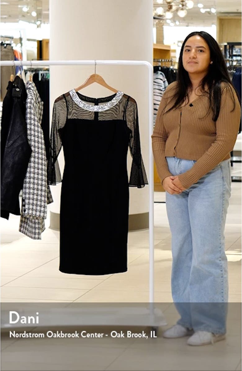Embellished Shift Cocktail Dress, sales video thumbnail
