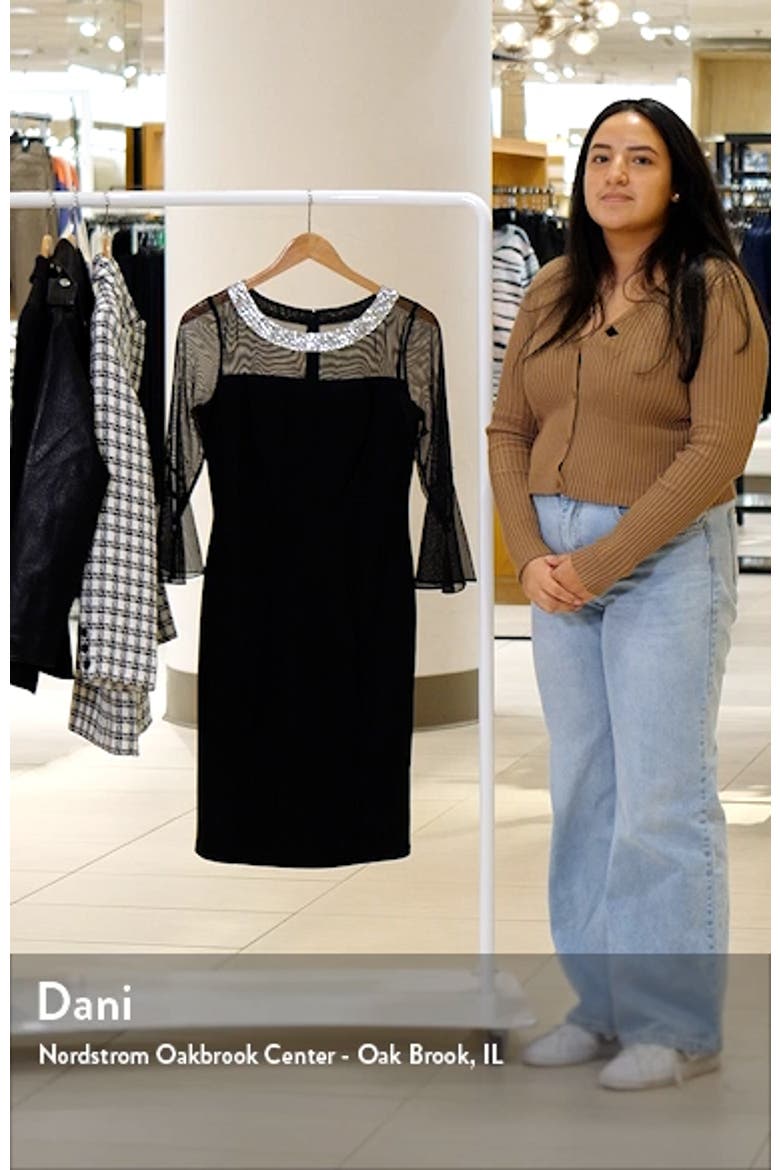 Embellished Shift Cocktail Dress video