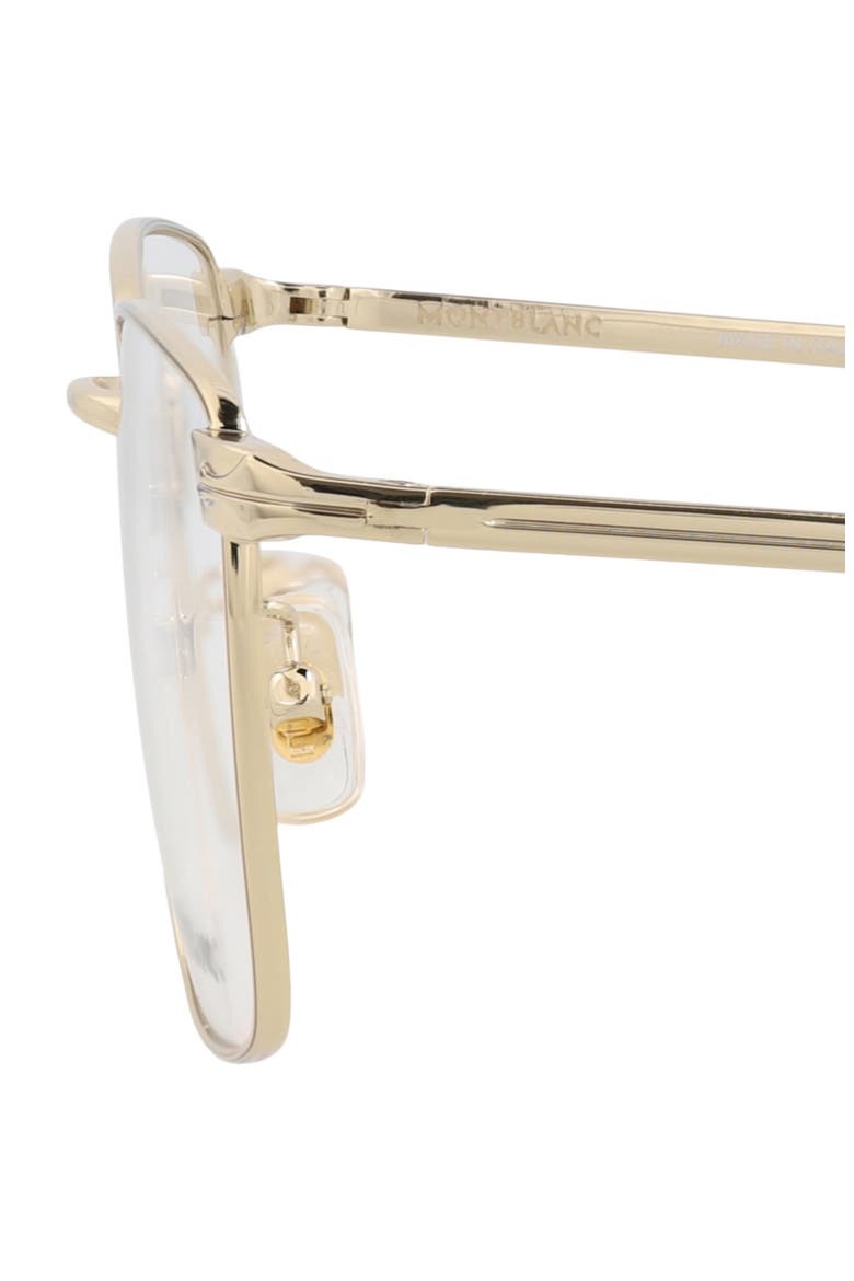 54mm Square Optical Glasses, Alternate, color, GOLD GOLD TRANSPARENT