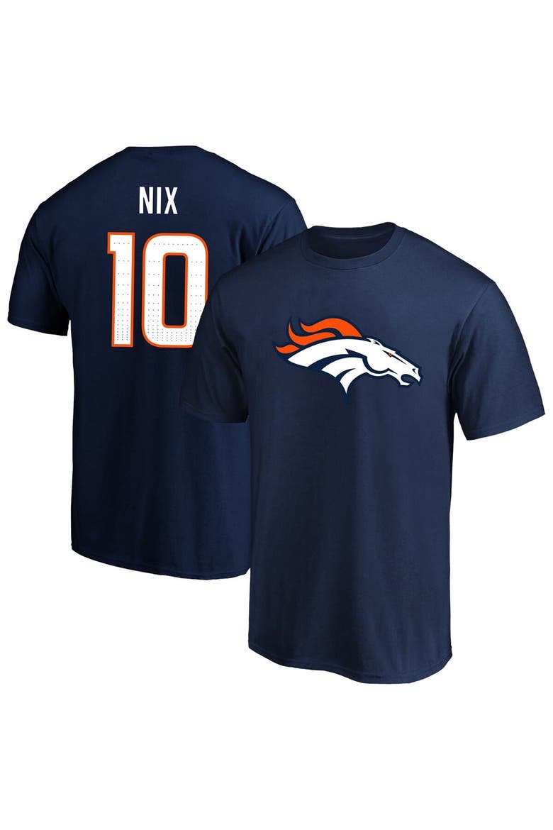 Men's Fanatics Bo Nix Navy Denver Broncos Big & Tall Player Name & Number T-Shirt, Main, color, Navy