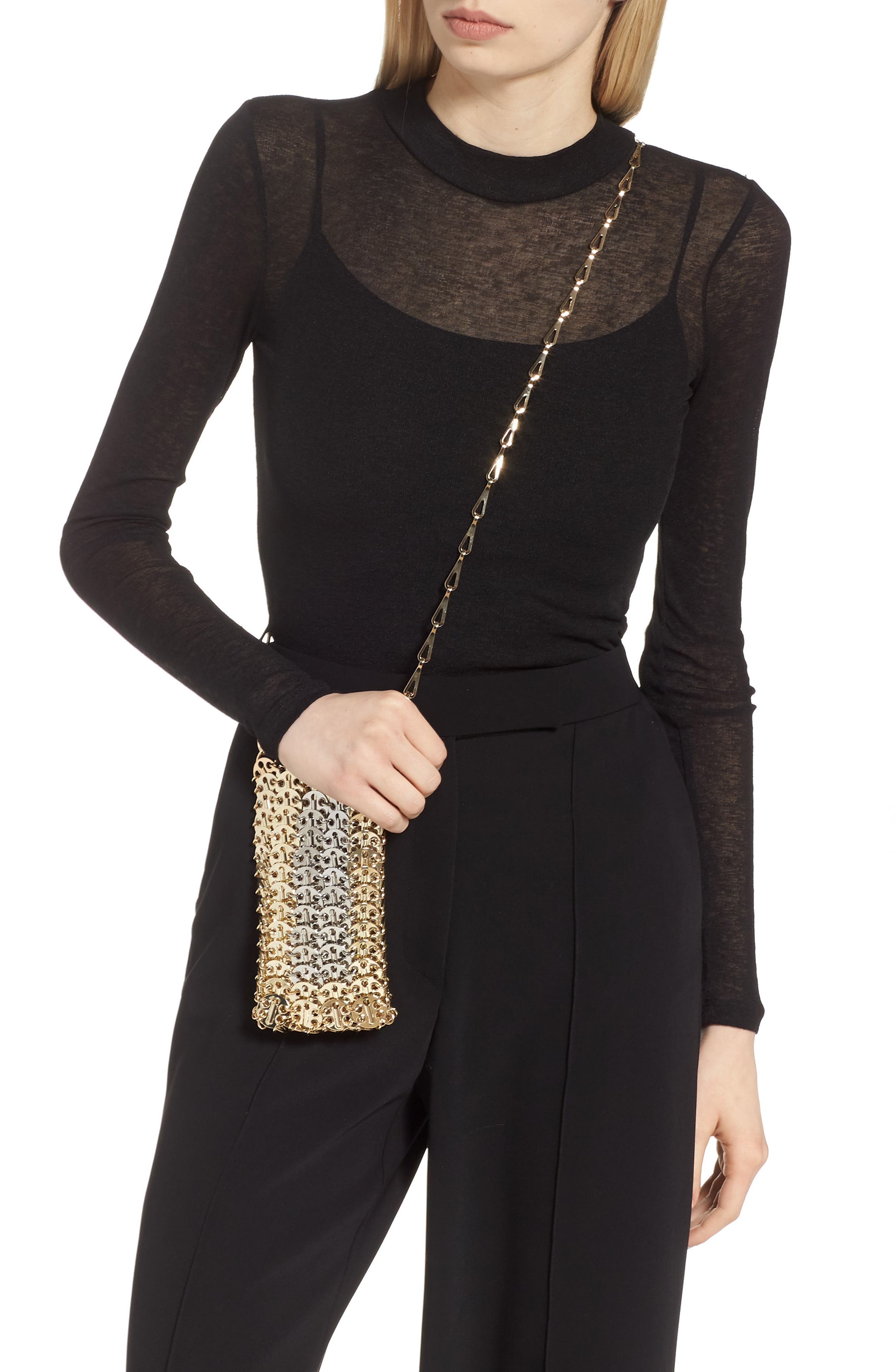 Rabanne paco rabanne Mini Bicolor 1969 Crossbody Bag, Alternate, color, 