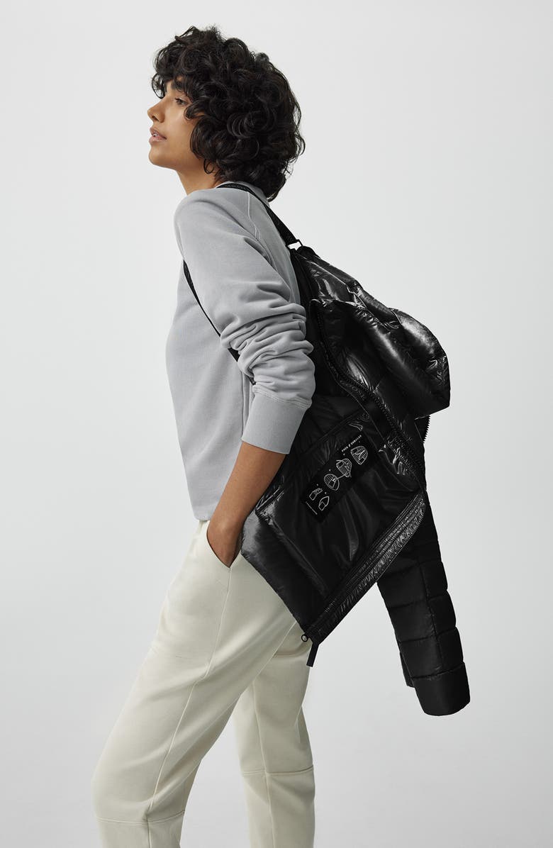 Canada Goose Cypress Packable Hooded 750-Fill-Power Down Puffer Jacket, Alternate, color, Black - Noir