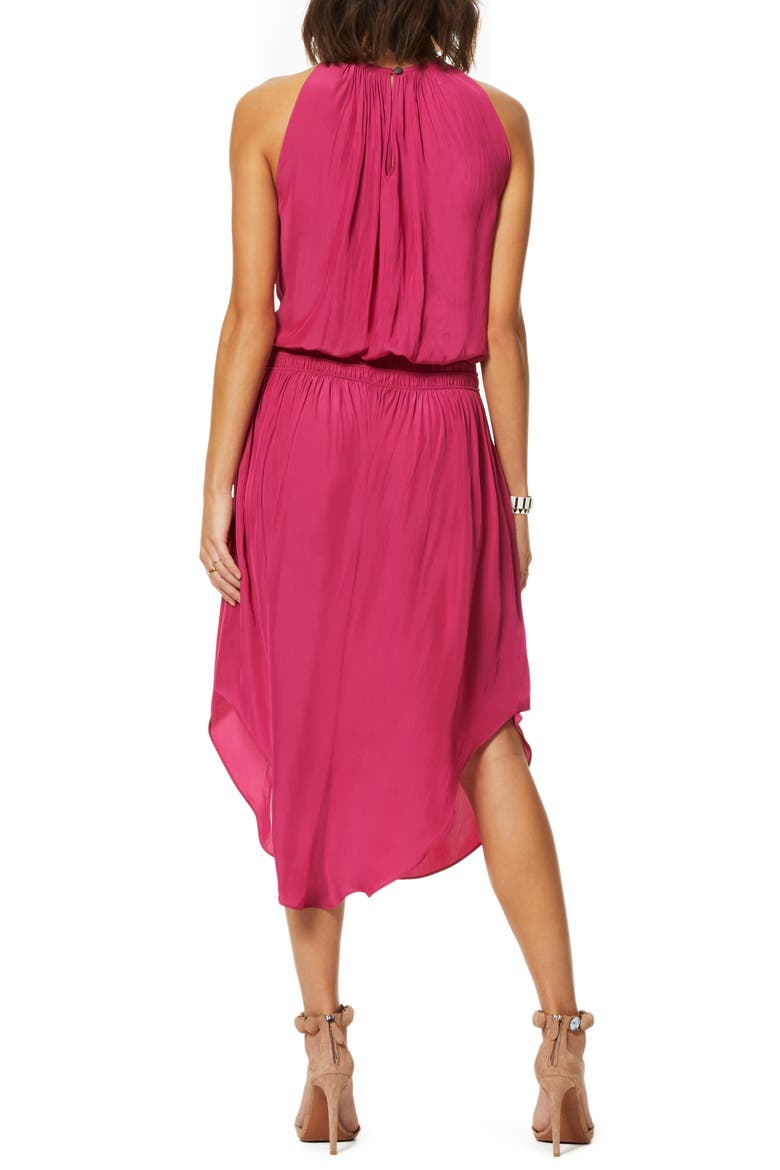 Audrey Smocked Waist Sleeveless Midi Dress, Alternate, color, PINK TULIP