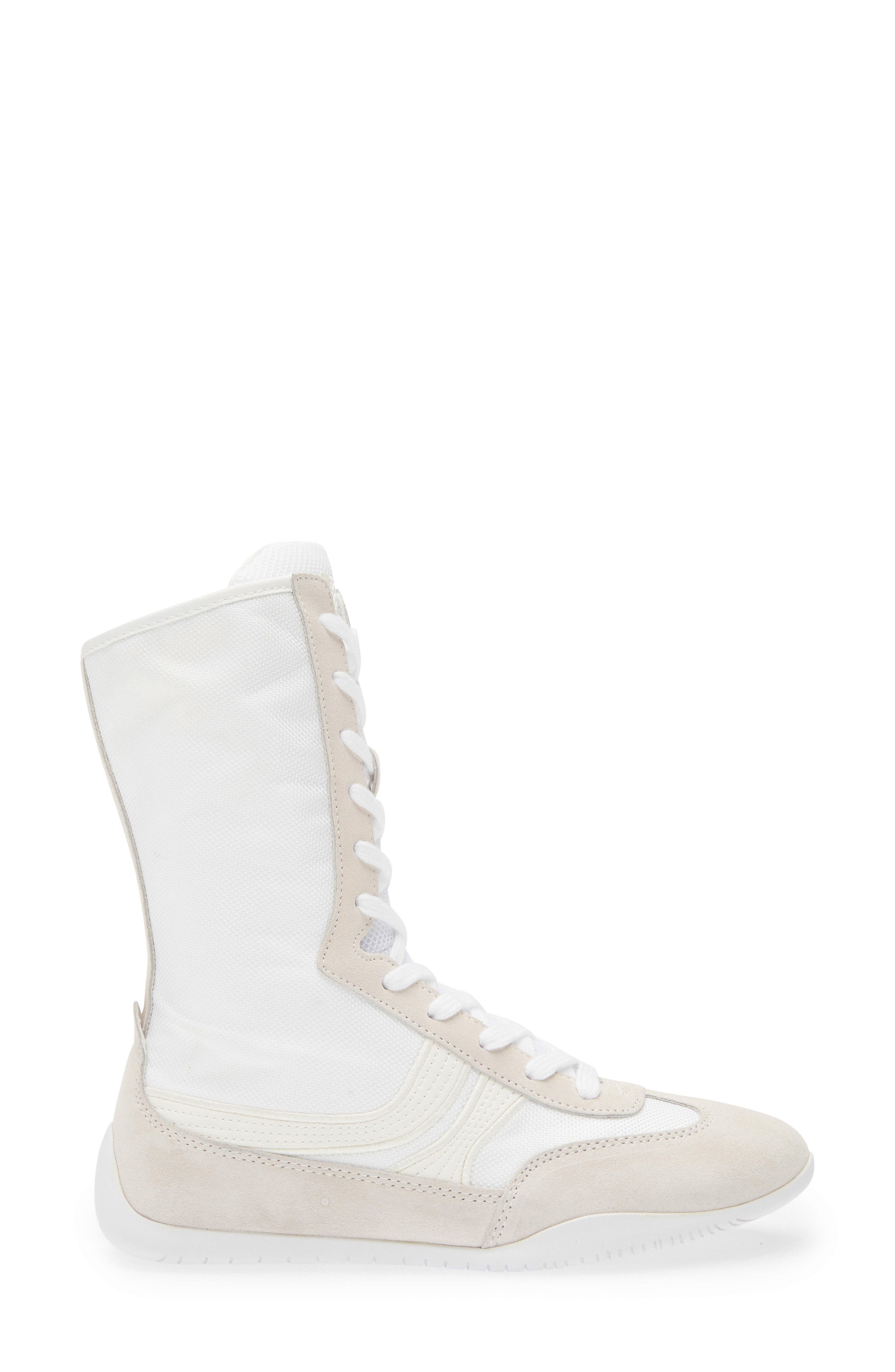 Steve Madden Paxtin Lace Up Boot, Alternate, color, White Multi