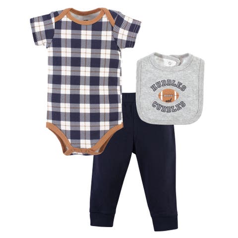 Cotton Bodysuit, Pant and Bib Set