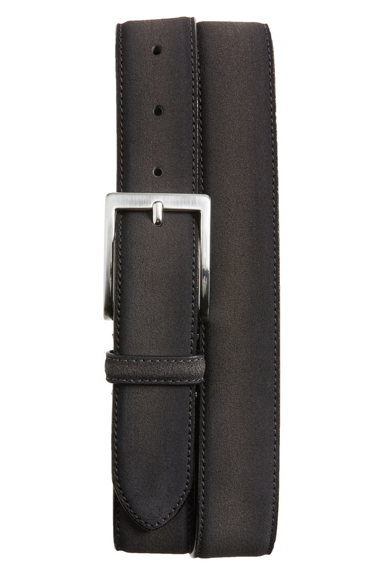 Aero Suede Belt, Main, color, AERO GREY