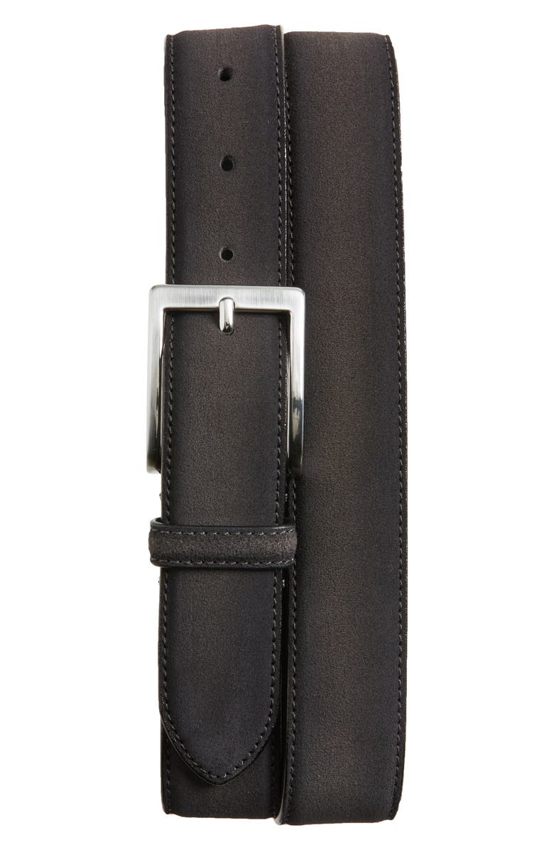 TO BOOT NEW YORK Aero Suede Belt, Main, color, Aero Grey