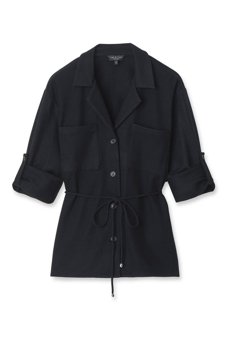 Sonny Wool Shirt, Alternate, color, BLACK