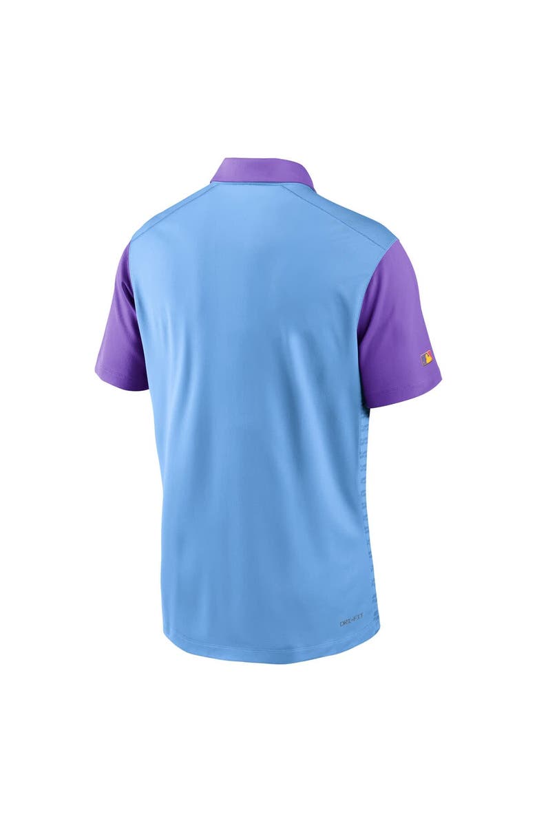 Nike Men's Nike  Light Blue/Purple Colorado Rockies 2025 City Connect Authentic Collection Victory Performance Polo, Alternate, color, Light Blue