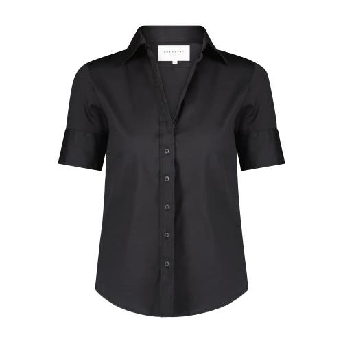 The Shirt By Rochelle Behrens The Short Sleeve Shirt In Black
