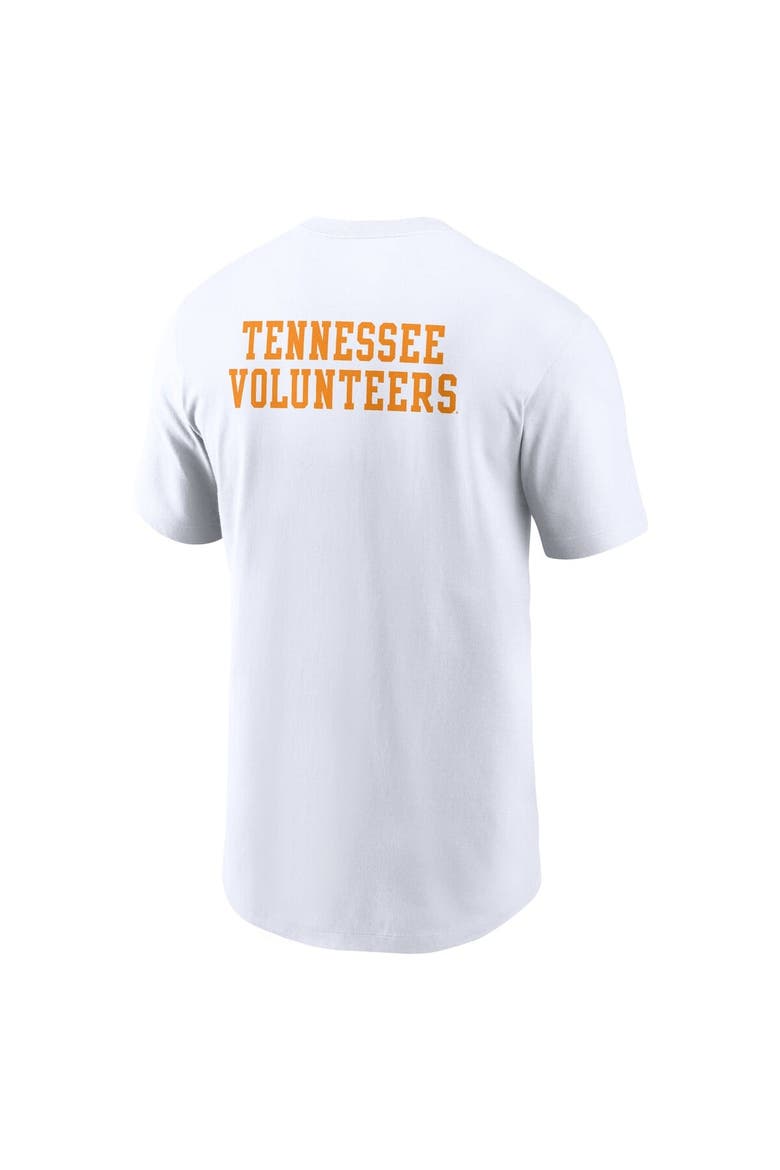 Men's Nike White Tennessee Volunteers 2-Hit Stacked T-Shirt, Alternate, color, White