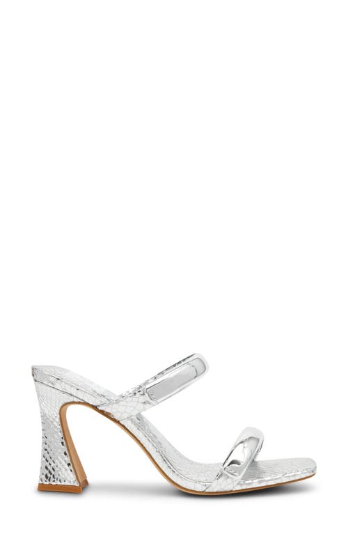 Dolce Vita Yorke Womens Faux Leather Metallic Heels In Silver Exotic