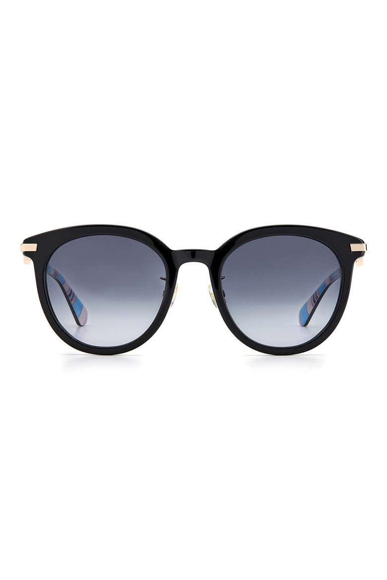 keesey 53mm gradient cat eye sunglasses, Main, color, BLACK
