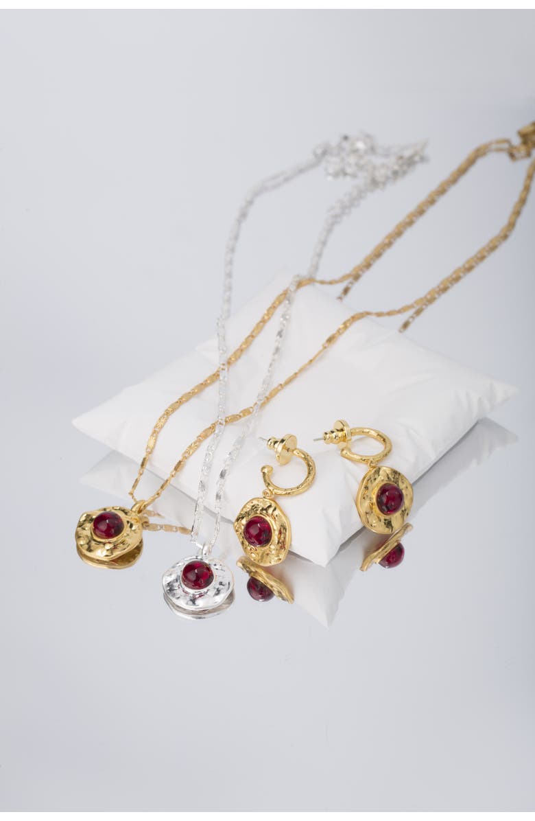 Classicharms Roaming Venus Crystal Molten Earrings, Alternate, color, Gold/Red