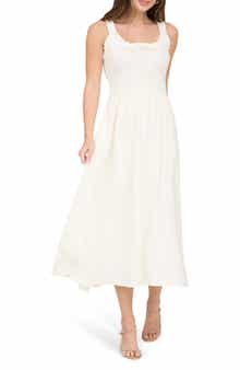 Shirred Midi Dress