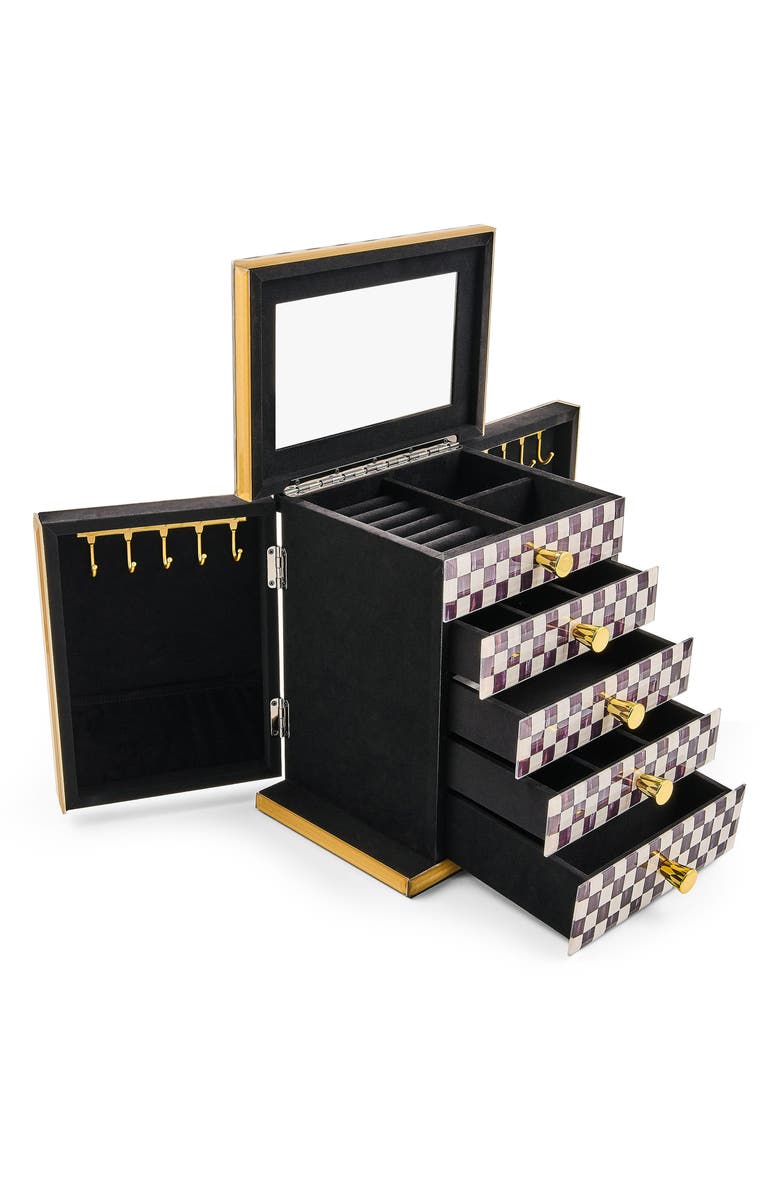 MACKENZIE CHILDS Courtly Check Jewelry Armoire, Alternate, color, Black