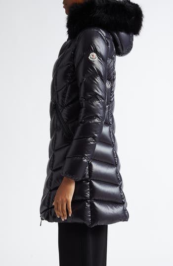 Fulmarus Hooded Down Puffer Jacket with Removable Faux Fur Trim