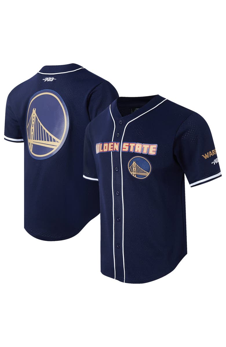 PRO STANDARD Men's Pro Standard Navy Golden State Warriors 2024/25 City Edition Mesh Baseball Jersey, Alternate, color,