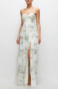Dessy Collection Bustier Evening Gown
